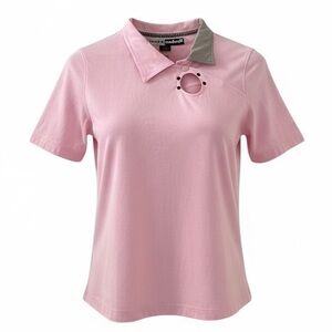 Jamie Sadock Light Pink Short Sleeve Polo Shirt Size Small
